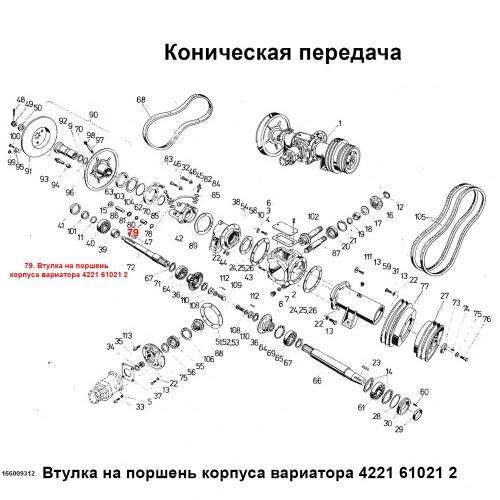 Втулка вариатора  4221610212 Е-303