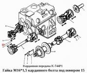 Гайка карданного болта 700.22.00.013 большая 16х1, 5 К-700, К-744