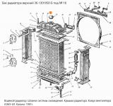 Бак радиатора верхний ЮМЗ 36-1301050Б латунь (Оренбург)