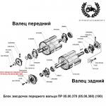 Блок звездочек ПР 05.00.370 переднего вальца ПРФ-180 Респ.Татарстан