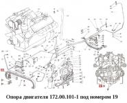 Опора двигателя 172.00.101-1 СБ переходного устройства ЯМЗ-236