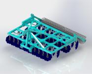 Борона дисковая прицепная БДМ 2.4х2П (Сура-2.4хП) спиральный шлейф каток
