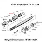 ПОЛУМУФТА ПР 01.00.120А шлицевая ПРФ 145/180 (пр-ль Беларусь)