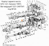 Вал ведущий 1221-2407541 заднего моста МТЗ