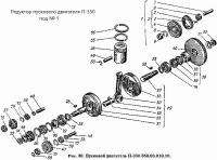 Редуктор пускового двигателя П-350 Т-150, СМД-60, ХТЗ