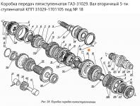 Вал вторичный 31029-1701105 Н/О КПП ГАЗ-3110, 3302, ГАЗель