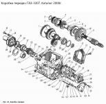 Вал вторичный 53-12-1701100 КПП ГАЗ-53 (в сборе)  ЗАО 