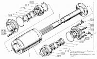 Вал кардана 151.36.104  на опору Т-150 ТАРА
