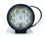 Фара светодиодная СН007 27W (9 диодов 3W) круг