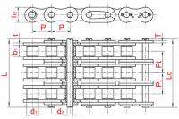 ЦЕПЬ РОЛИКОВАЯ НЕМЕЦ 16В-3  (40 ЗВЕНЬЕВ ШАГ 25) Е-281