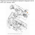 Шестерня 1520-2308062 редуктора конечной передачи(блок шестерен) ПВМ Z=44 МЗШ